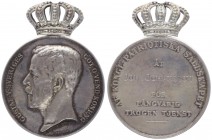 Silbermedaille, o. Jahr
Schweden. für Johann Johansson, FÖR LÅNGVARIG TROGEN TJÄNST, Dm 41mm, oben Öse abgebrochen.. 40,25g
vz/stgl