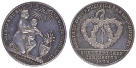 Silbermedaille, 1803
Schweiz. der Schutzpockenkommission, Bewrn.. 5,43g
vz/stgl