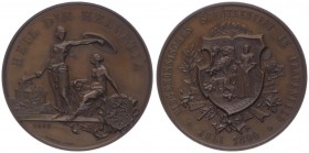 Bronzemedaille, 1890
Schweiz. Frauenfeld, auf das eidgenössische Schützenfest.. 51,43h
vz/stgl