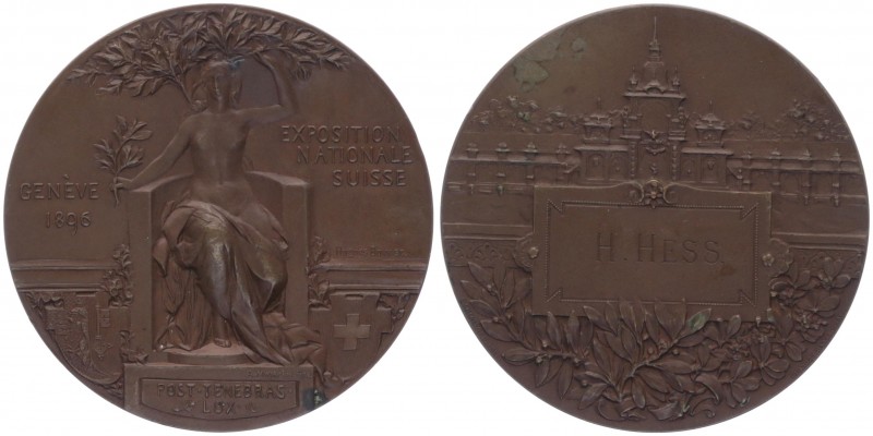 Bronzemedaille, 1896
Schweiz. Genf, auf die nationale Ausstellung.. 105,32g
vz/s...