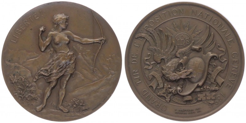 Bronzemedaille, 1896
Schweiz. Genf, auf die nationale Aussetllung für H. Hess.. ...