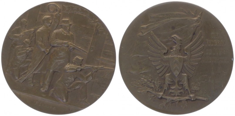 Kupfermedaille, 1898
Schweiz. auf das Freiheitsschießen in Neuchatel.. 55,28g
vz...