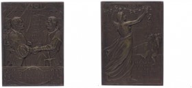 Bronzemedaille, 1901
Schweiz. Frei, Hans *1868 Basel +1947. Plakette 1901 BASLER BUNDESFEIER: 400 Jahre Bundesbeitritt, am 12.-15.Juni. Chariatide u. ...