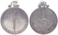 Silbermedaille, 1963
Schweiz. auf das Schützenfestin Zürich, Dm 34 mm, mit original Öse.. 16,18g
vz