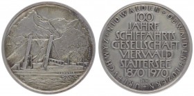 Silbermedaille, 1970
Schweiz. 100 Jahre Schiffahrts Gesellschaft Vierwald/Stattersee 1870-1970 ,Dm 33 mm.. 15,00g
stgl