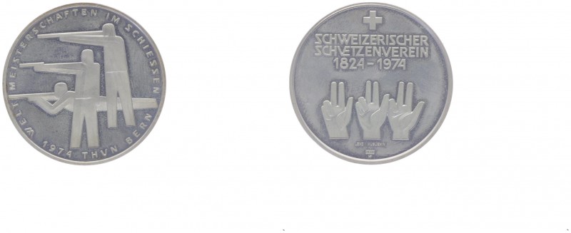 Silbermedaille, 1974
Schweiz. Weltmeisterschaft im Schiessen in Bern, Dm 33 mm.....