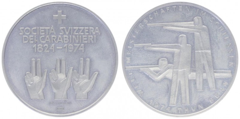 Ag - Schützenmedaille, 1974
Schweiz. (italienisch), auf die Weltmeisterschaften ...