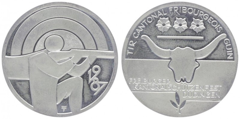 Ag - Schützenmedaille, 1987
Schweiz. auf das Eidgenössische Schützenfest in Düdi...