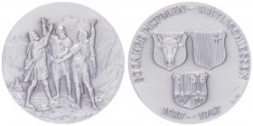 Ag - Schützenmedaille, 1987
Schweiz. 50 Jahre Pistolen Rütlischießen.. 17,95g
stgl