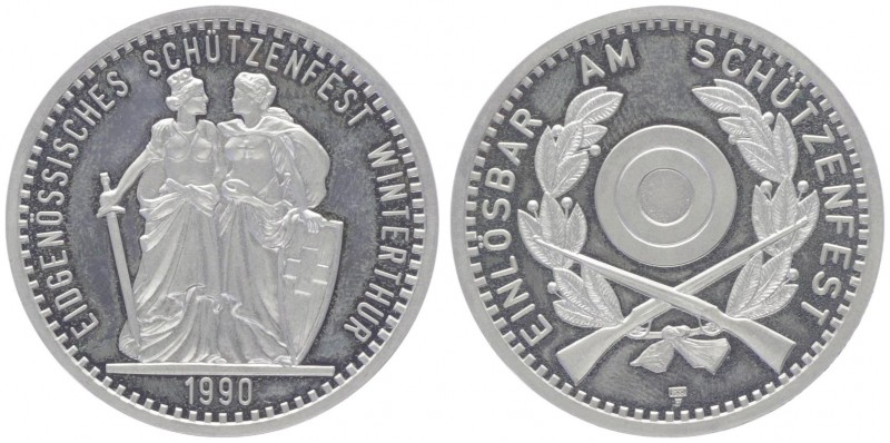 Ag - Schützenmedaille, 1990
Schweiz. Eidgenössisches Schützenfest Winterthur, Dm...