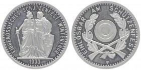 Ag - Schützenmedaille, 1990
Schweiz. Eidgenössisches Schützenfest Winterthur, Dm 37 mm.. 24,92g
stgl