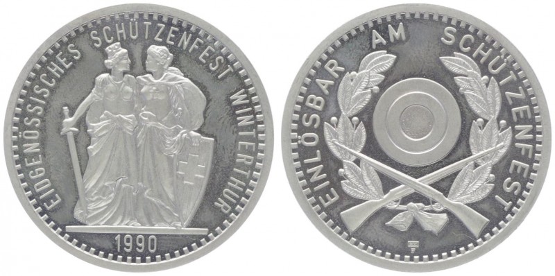 Ag - Schützenmedaille, 1990
Schweiz. Eidgenössisches Schützenfest Winterthur, Dm...