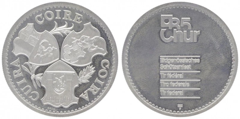 Ag - Schützenmedaille, o. Jahr
Schweiz. auf das Eidgenössische Schützenfest 1985...