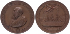 Kupfermedaille, 1886
Spanien. auf den ersten spanischen Besuch in Panama.. 96,40g
stgl