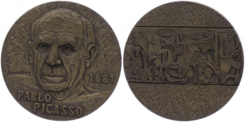 Bronzemedaille, o. Jahr
Spanien. auf Pablo Picsso, Guß.. 238,87g
stgl