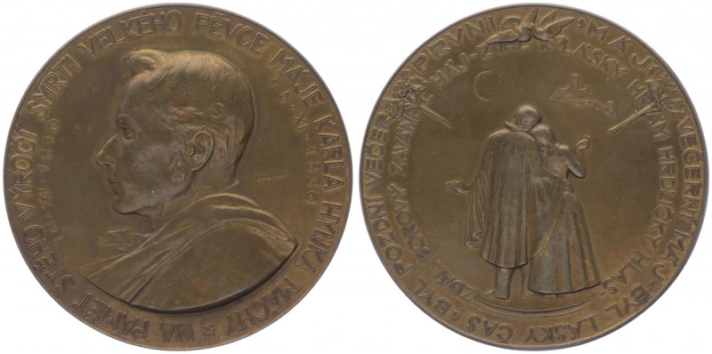 Bronzemedaille, 1910
Tschechoslowakei. auf K.H. Machy.. 75,53g
vz/stgl