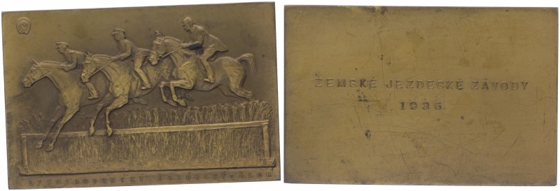 Bronzeplakette, 1936
Tschechoslowakei. Reiterklub.. 146,95g
vz