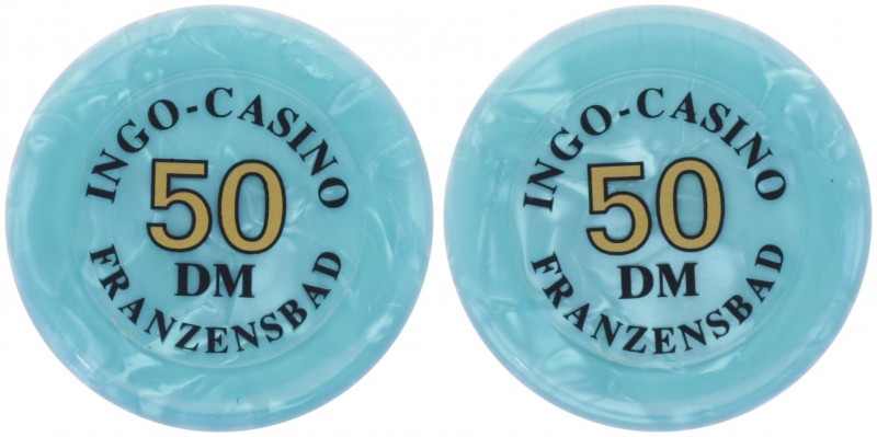 Casinocetons, o. Jahr
Tschechoslowakei. Casino Spielbankenjeton, Franzensbad, zu...