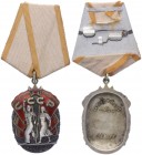 Orden, o. Jahr
UDSSR. am Band, emailliert, versilbert, handgravierte Nummer 1164171. 40,38g
vz