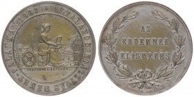 Bronzemedaille, 1887
Ungarn. versilbert, auf den Fleis.. 26,42g
ss/vz