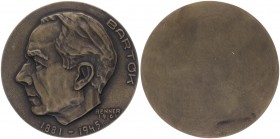 Bronzemedaille, 1961
Ungarn. einseitig, auf Bela Bartok 1881 - 1945.. 117,39g
vz