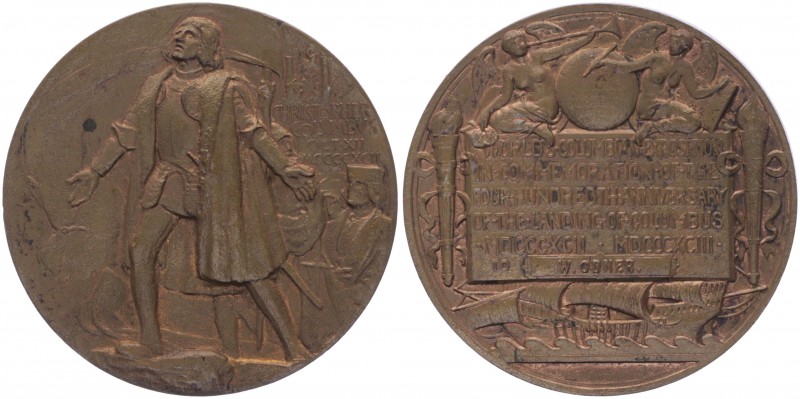 Bronzemedaille, 1892
USA. auf Chr. Columbus, Guss.. 204,57g
vz