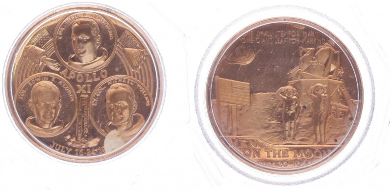 Kupfermedaille, 1969
USA. Apollo XI, Mondlandung.. 22,94g
PP