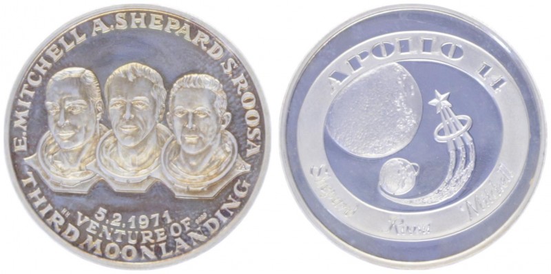 Silbermedaille, 1971
USA. auf die Mondlandung.. 14,96g
PP