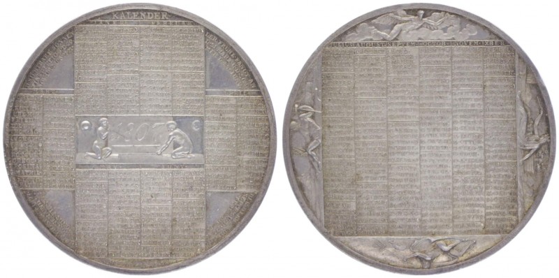 Franz I. 1806 -1835
Ag Kalendermedaille, 1807. Av. und Rv. Kalender.
Wien
20,35g...