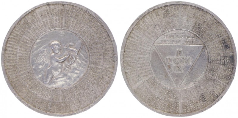 Franz I. 1806 -1835
Ag Kalendermedaille, 1809. Av. und Rv. Kalender.
Wien
22,31g...