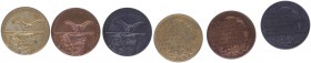 Franz I. 1806 -1835
Cu + Br. Medaillen, 1809. Lot 3 Stück: auf die Jahrhunderfeier, 1x vergoldet und 1x geschwärzt.
Hall
ges. 38,00g
vz