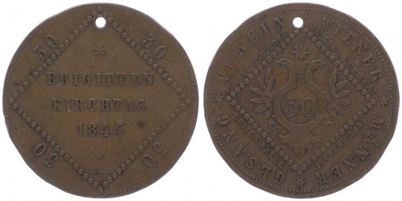 Ferdinand I. 1835 - 1848
Bronzemedaille, 1844. auf den Verein Wiener Männer Gesa...