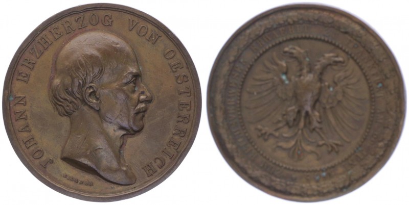 Franz Joseph I. 1848 - 1916
Bronzemedaille, 1848. EH Johann, auf die Wahl zum Re...