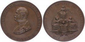 Franz Joseph I. 1848 - 1917
Bronzemedaille, 1859. auf Johann Kempen von Fichtenstamm, Militärgouverneur in Wien.
Wien
215,39g
min. Randfehler.
vz/stgl...