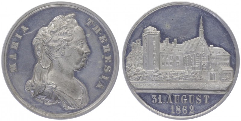 Franz Joseph I. 1848 - 1916
Zinnmedaille, 1862. von A.Pittner, Wiener Neustädter...