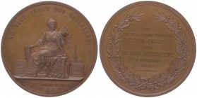 Franz Joseph I. 1848 - 1916
Kupfermedaille, 1869. von Anton Scharff, auf das 50-jähr. Jubiläum d. Ersten Österreichischen Sparkasse, am 4. Oktober 186...