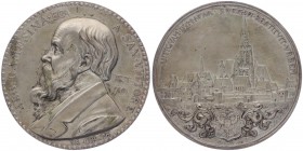 Franz Joseph I. 1848 - 1917
Bronzemedaille, 1876. auf Alb. Camesina, versilbert.
Wien
178,44g
vz