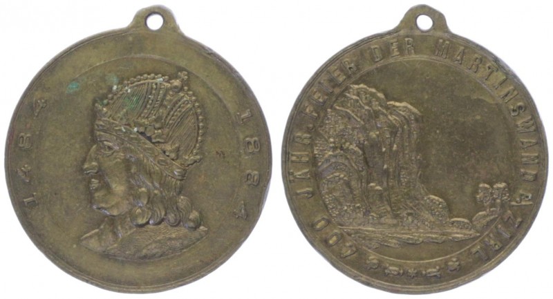 Franz Joseph I. 1848 - 1916
Bronzemedaille, 1884. 400 Jahre der Feier der Martin...
