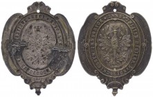 Franz Joseph I. 1848 - 1916
Schützen - Anstecker, 1885. auf das II. Österreichische Bundesschiessen in Innsbruck, messing, versilbert, 51x40 mm.
Wien
...