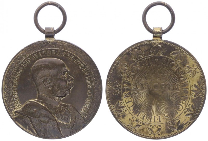 Franz Joseph I. 1848 - 1916
Bronzemedaille, 1888. auf das 40jährige Thronjubiläu...