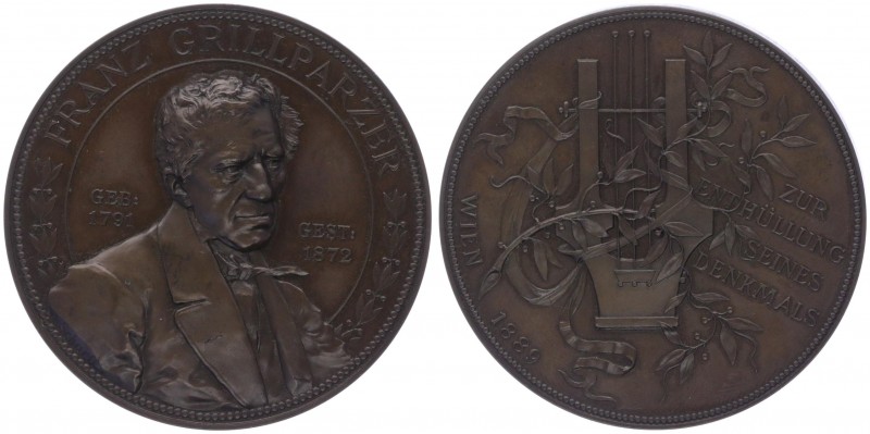 Franz Joseph I. 1848 - 1916
Bronzemedaille, 1889. auf die Enthüllung des Denkmal...