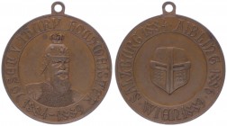Franz Joseph I. 1848 - 1916
Kupfermedaille, 1889. auf Josef von Thurn, Hochmeister, mit Öse.
Wien
19,39g
vz