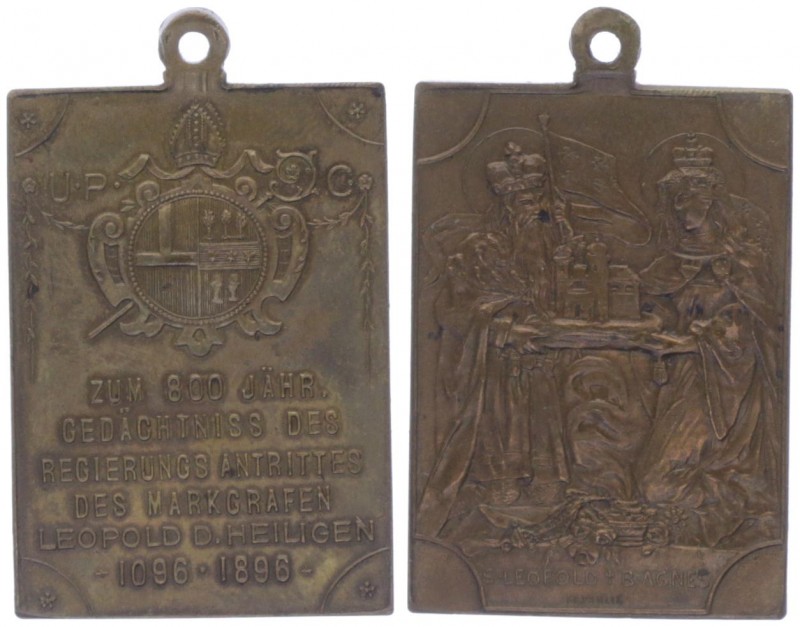 Franz Joseph I. 1848 - 1916
Br - Plakette, 1896. Klosterneuburg: auf die 500 jäh...