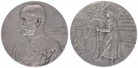 Franz Joseph I. 1848 - 1916
Silbermedaille, 1899. auf das IX. Niederösterreichische Landesschießen zu Baden . Uniformiertes Brustbild des Protektors E...
