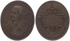 Franz Joseph I. 1848 - 1916
Bronzemedaille, 1901. Ovale auf Karl Friedrich Zelter (1758 - 1832), Begründer der 1. Deutschen Liedertafel (Gersthofer Li...