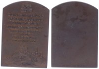 Franz Joseph I. 1848 - 1916
Cu - Plakette, 1901. einseitig, auf den Ausflug der Wiener Numismatischen Gesellschaft nach Preßburg.
Wien
20,51g
vz