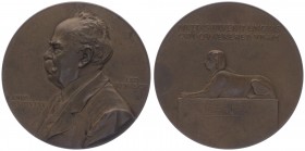 Franz Joseph I. 1848 - 1917
Bronzemedaille, 1902. zum 70sten Geburtstag von Leo Reinisch, Ägyptologe.
Wien
46,35g
vz