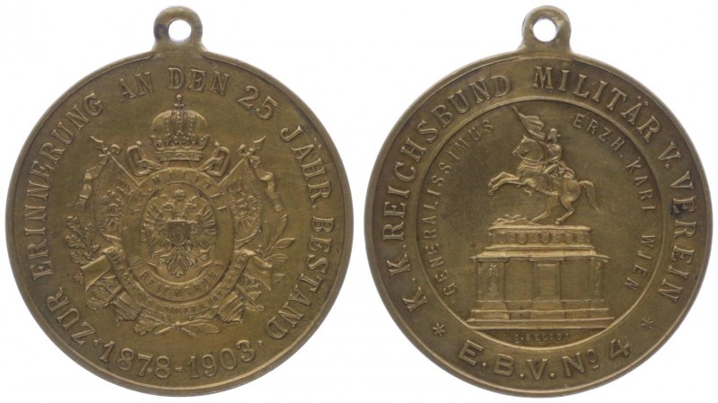 Franz Joseph I. 1848 - 1916
Bronzemedaille, 1903. zum 25-jährigem Jubil. des K. ...