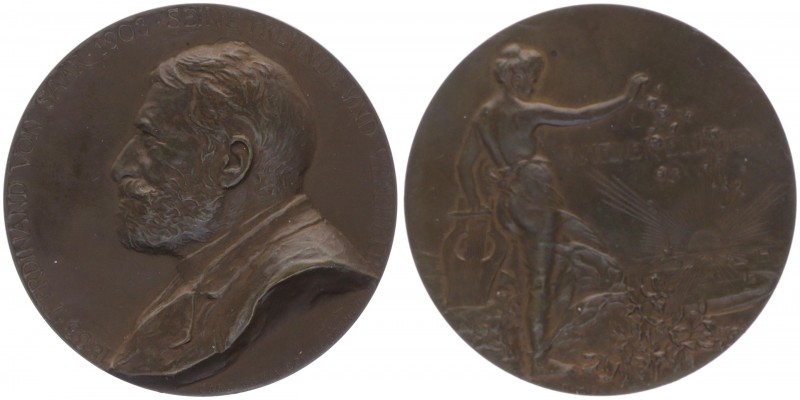 Franz Joseph I. 1848 - 1916
Kupfermedaille, 1903. auf Ferdinand von der Saar 183...