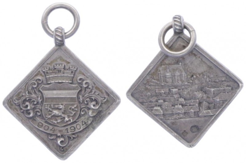 Franz Joseph I. 1848 - 1916
Ag - Klippe, 1904. Mödling: 100 Jahre Jubiläum, an T...